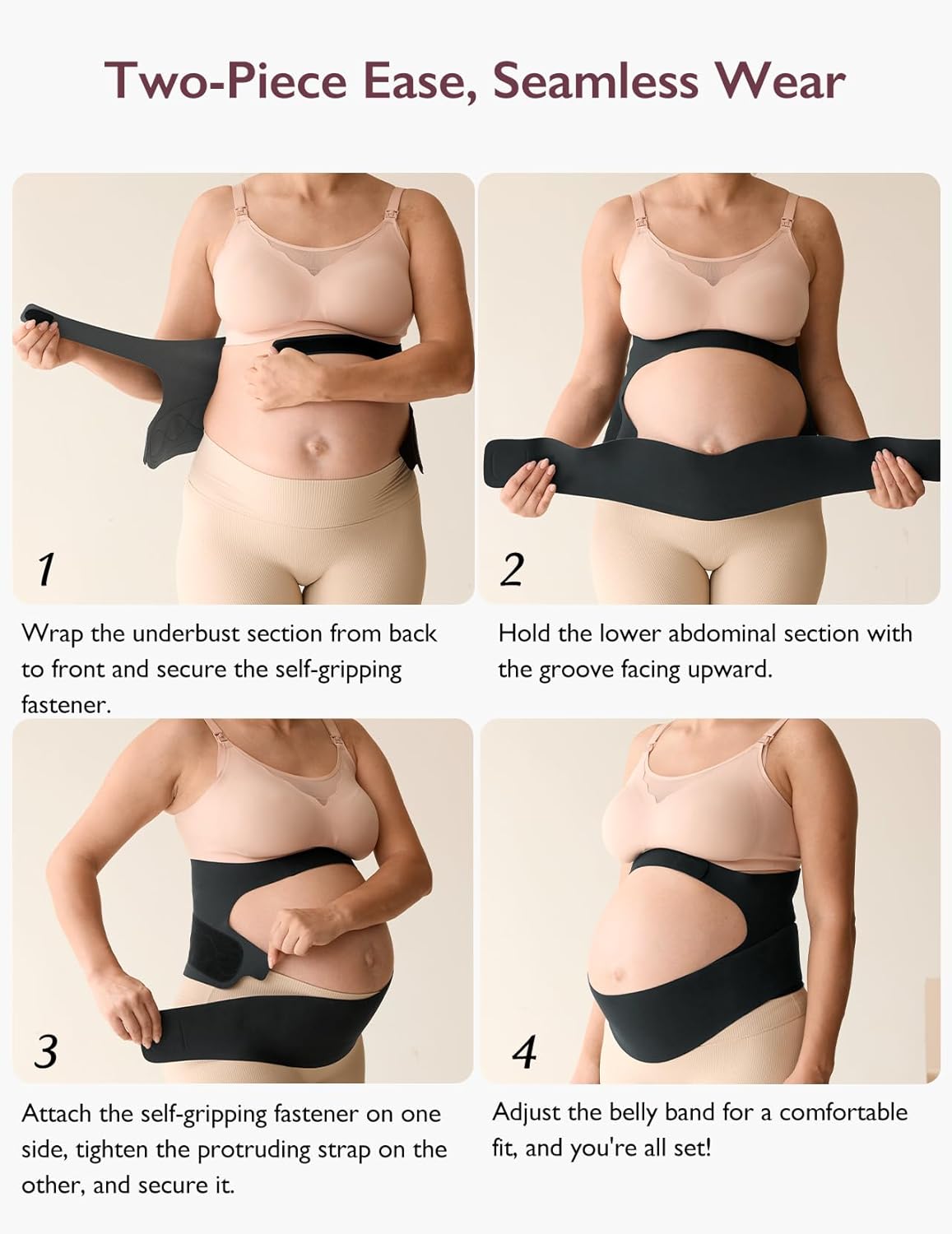 Momcozy Ergonest Maternity Belly Band (Black)