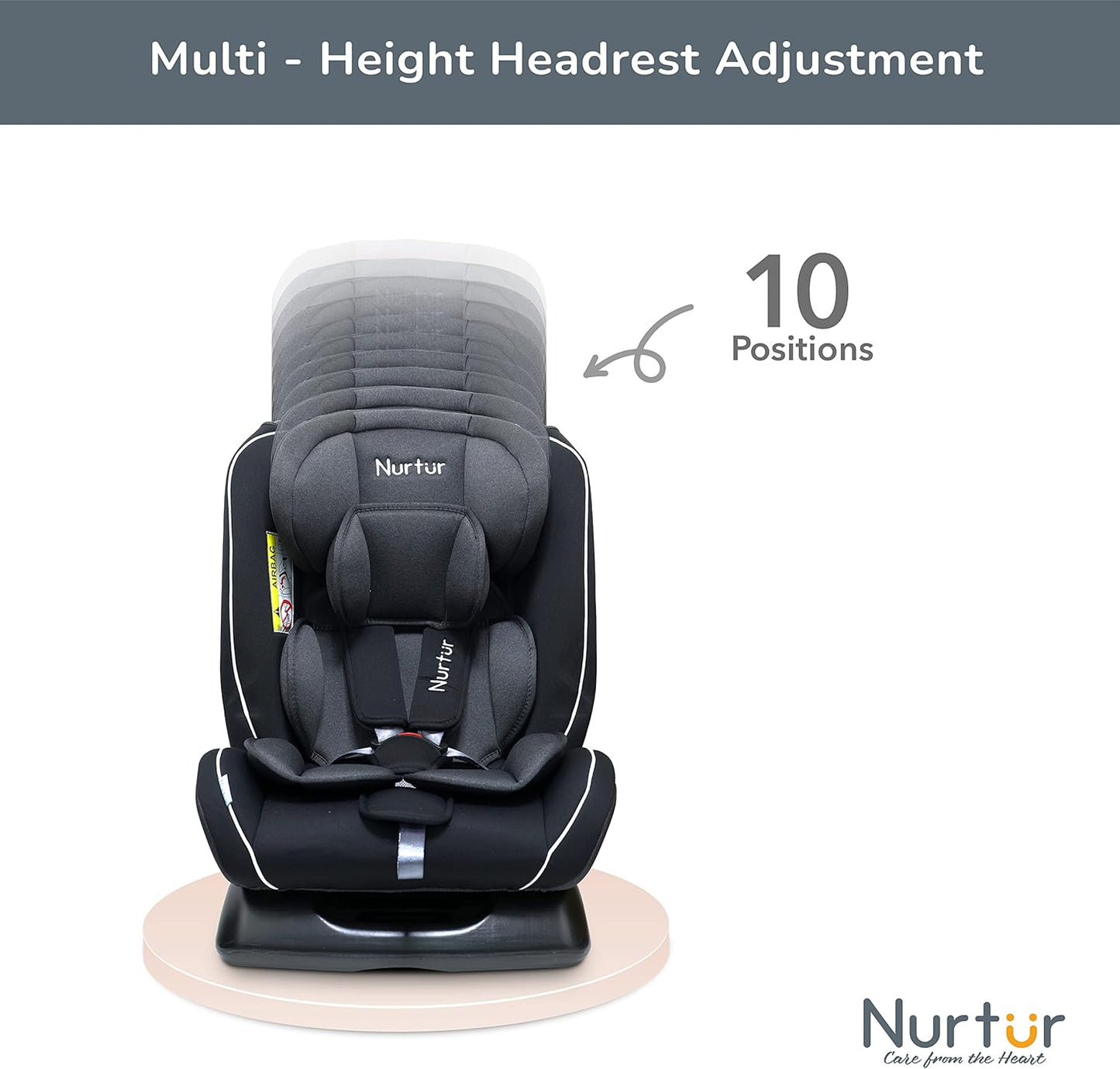 Nurtur Otto 4 In 1 Car Seat (Black, 0-3y)