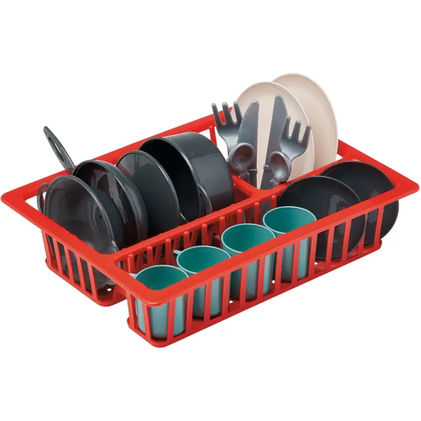 Ecoiffier - Garnished Draining Board Kitchen Play Set - 19 Pieces