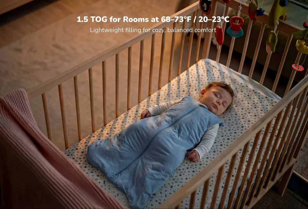 Momcozy Baby Sleep Sack 1.5 TOG (Blue, Medium, 6-12 Months)