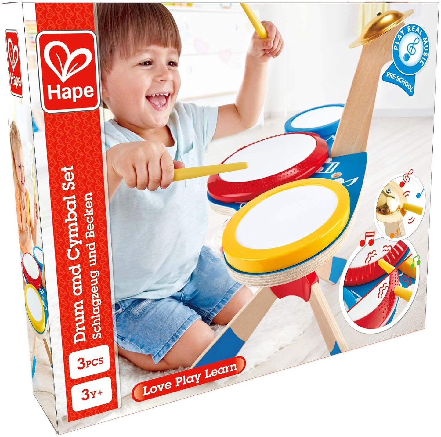 Hape Drum And Cymbal Set