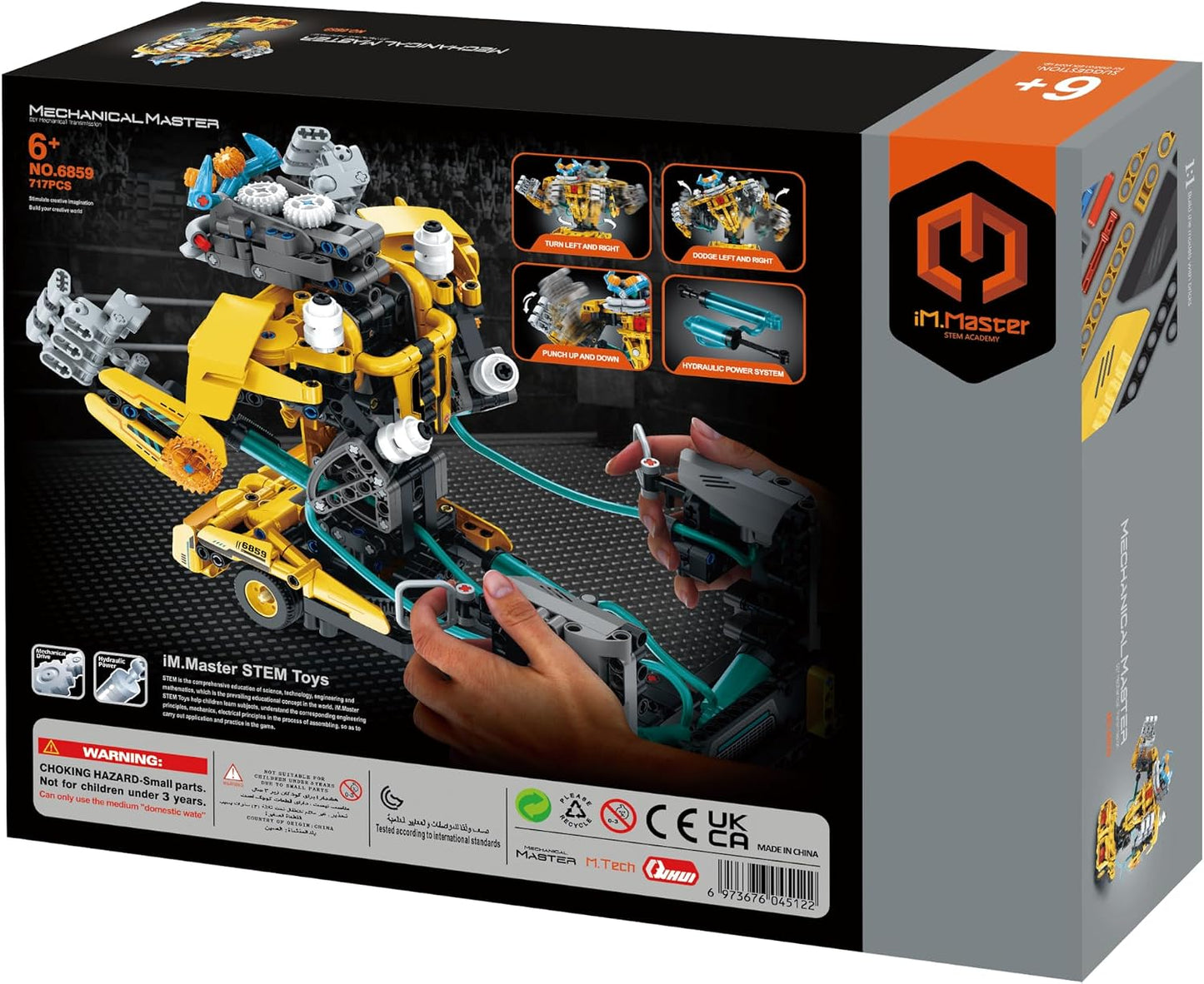 iM.Master Yellow Hydraulic Battle Robot 6859 β Clamp Blocks, 717 Pieces