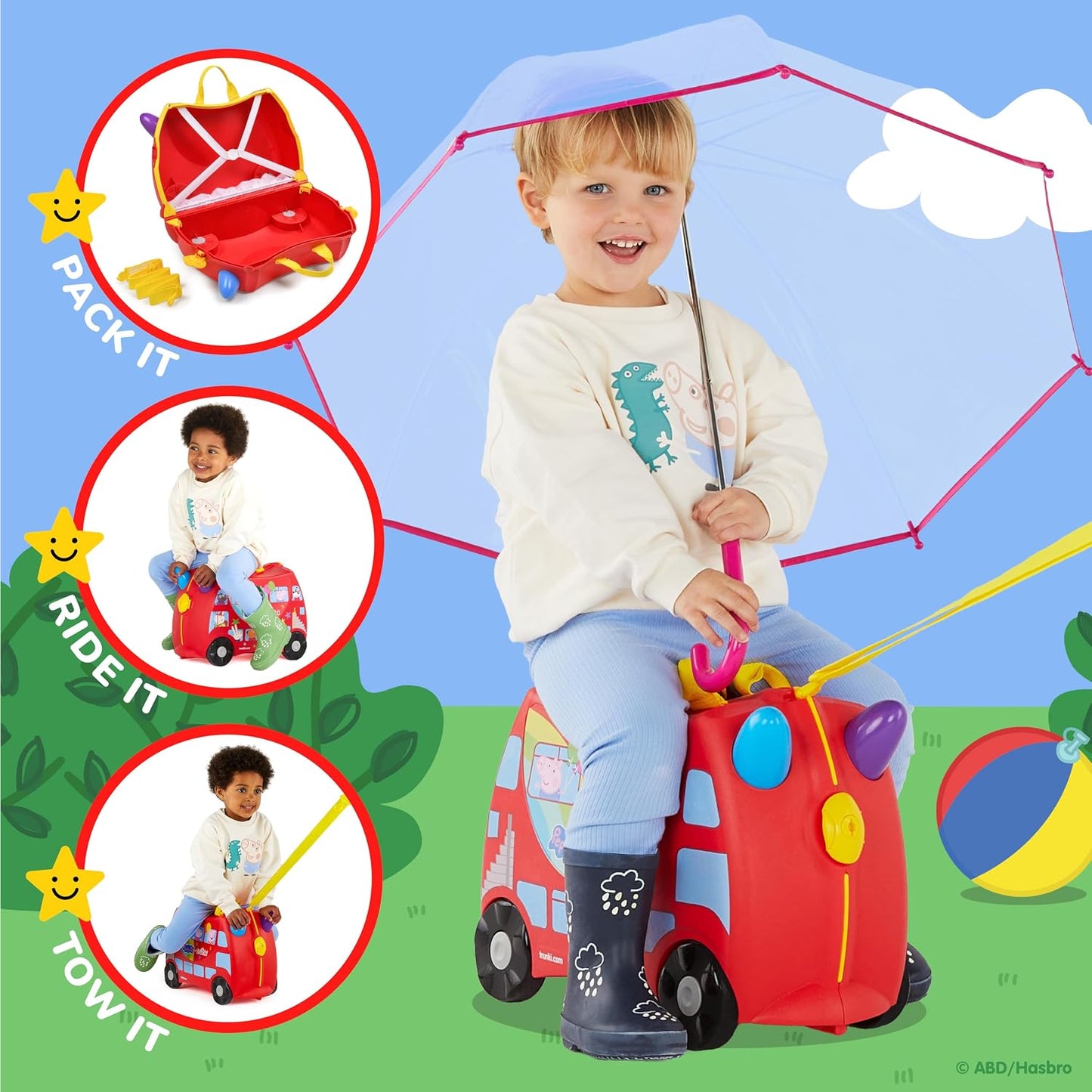 Trunki Ride On Kids Suitcase (Licensed Peppa Pig)