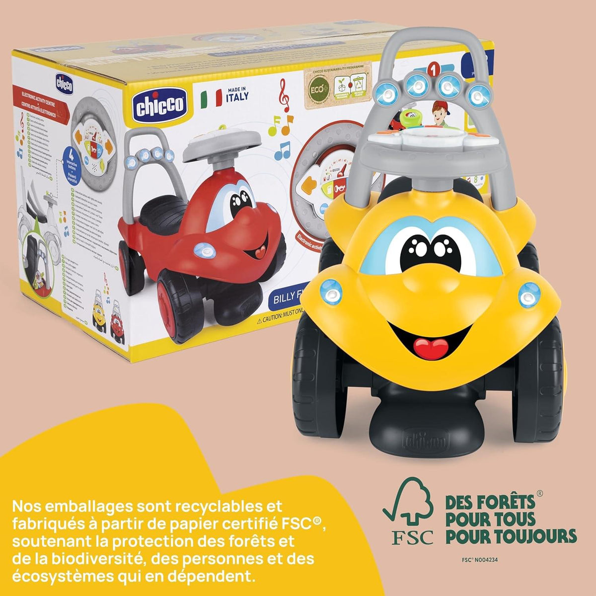 Chicco Billy Walk & Ride (Yellow)