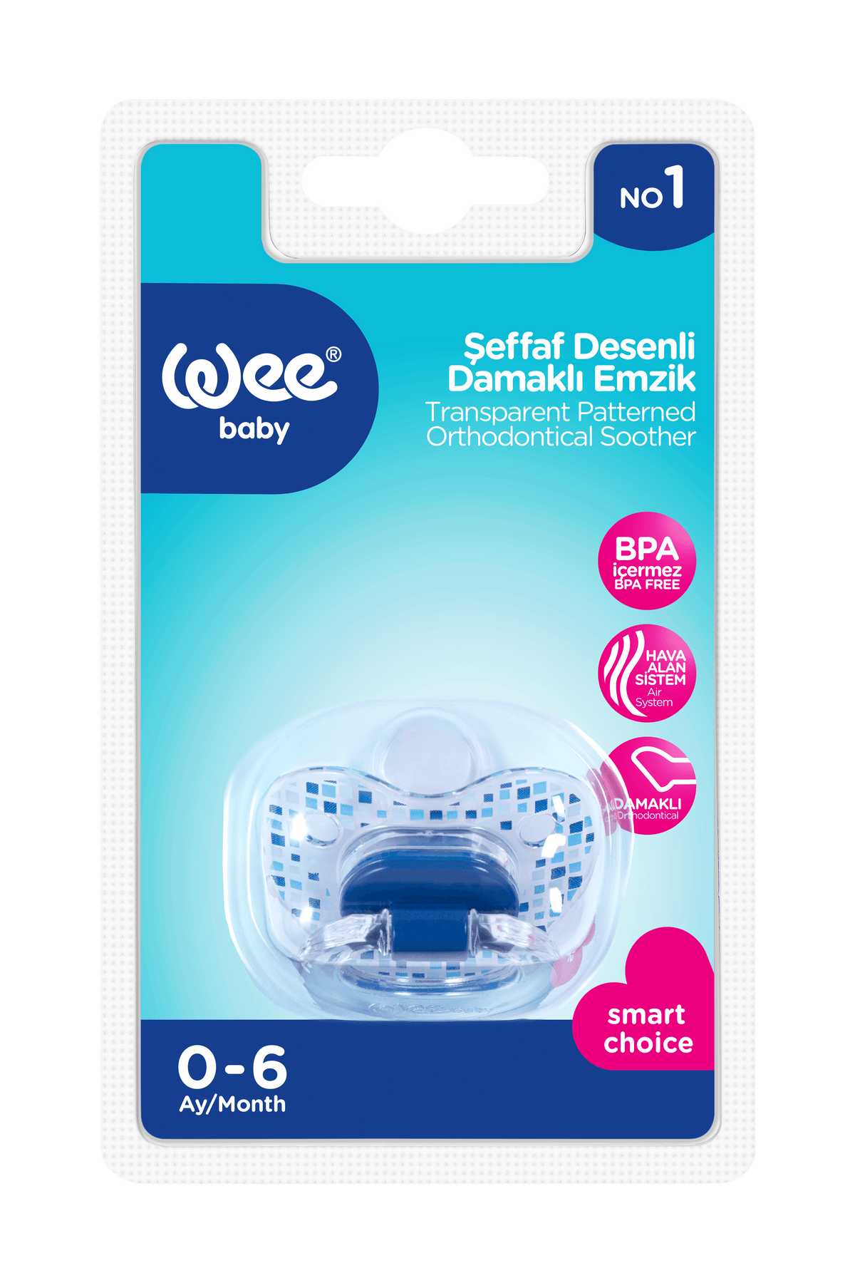 Wee Baby Transparent Patterned Body Orthodontic Soother