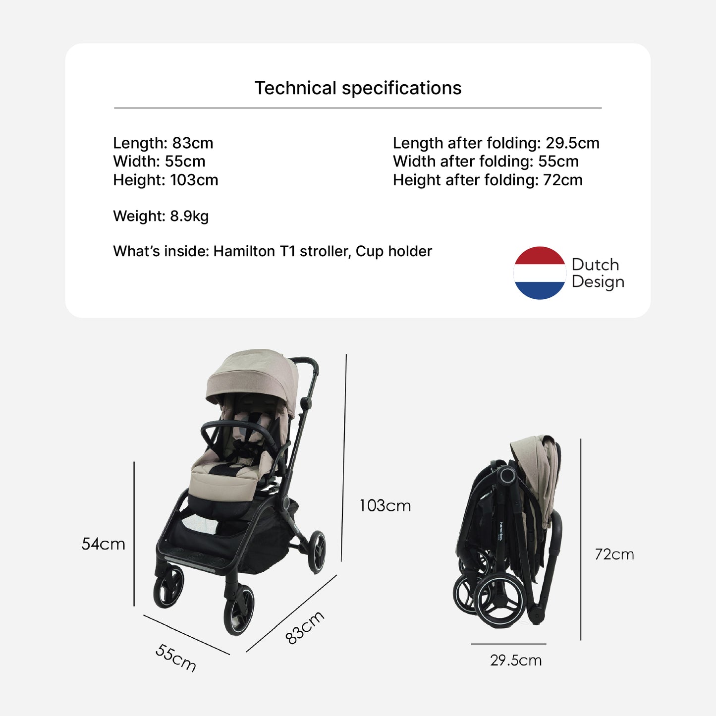 Hamilton by Yoop T1 Buggy - 360° Rotating Seat