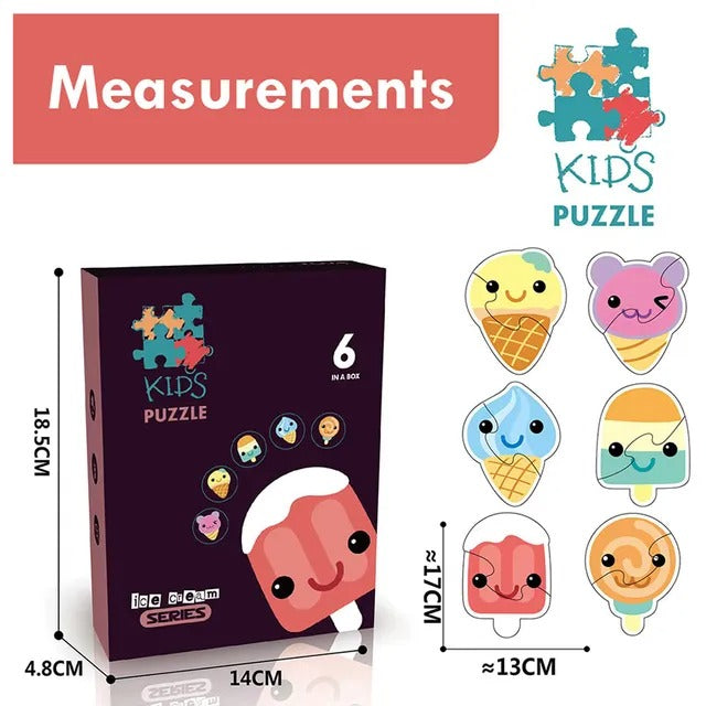 Little Story 6-in-1 Matching Puzzle – Ice Cream