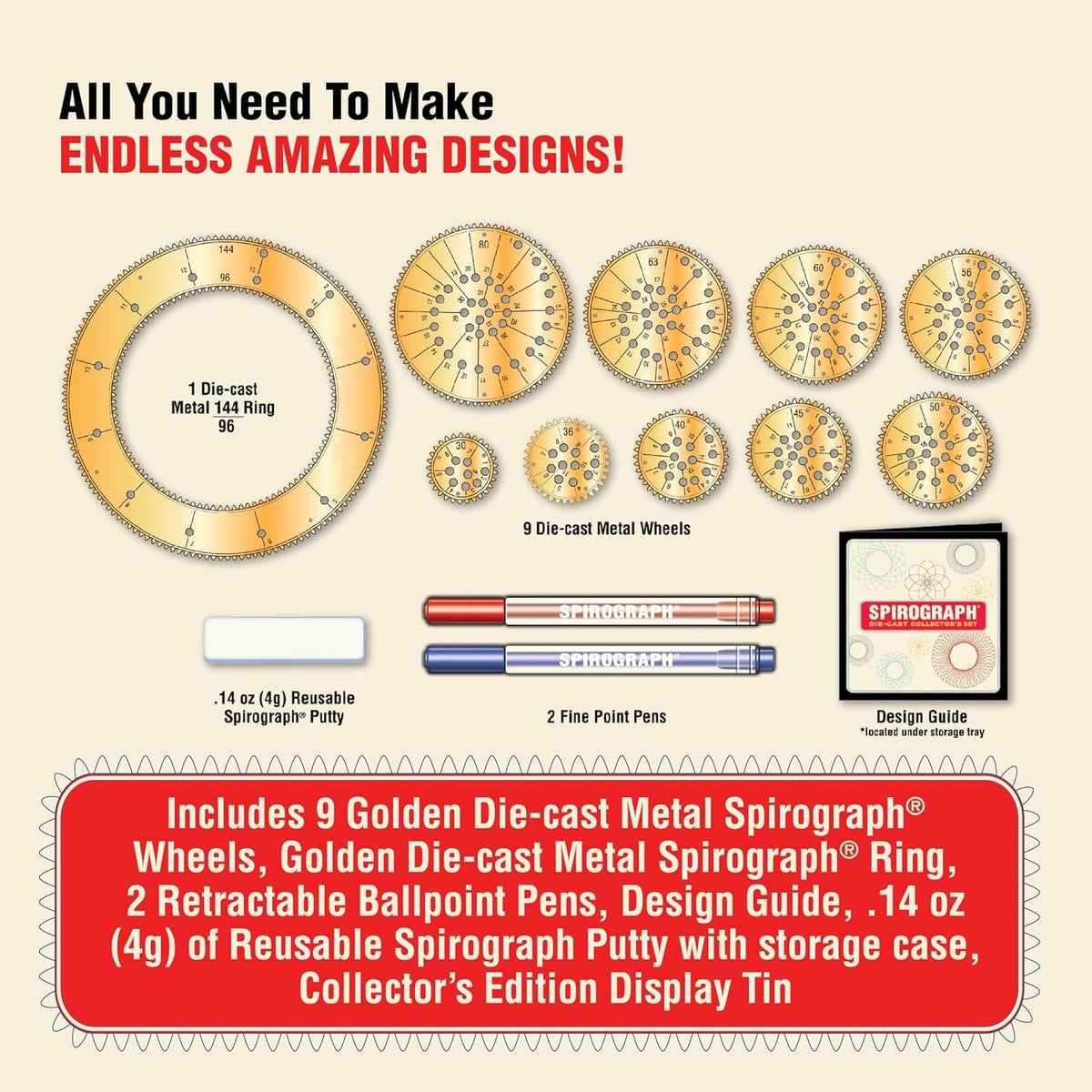 Spirograph Die-Cast Collectors Set Anniversary Edition