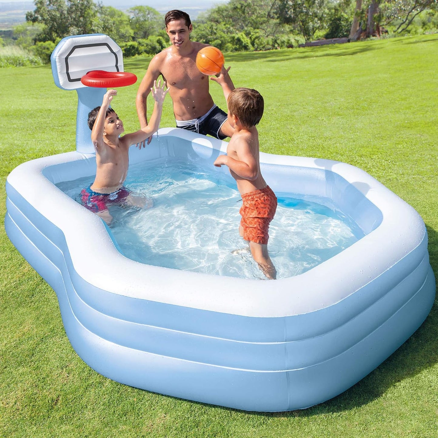 Intex Swim Center Shootin' Hoops Family Pool (2.57mx1.88mx1.35m)