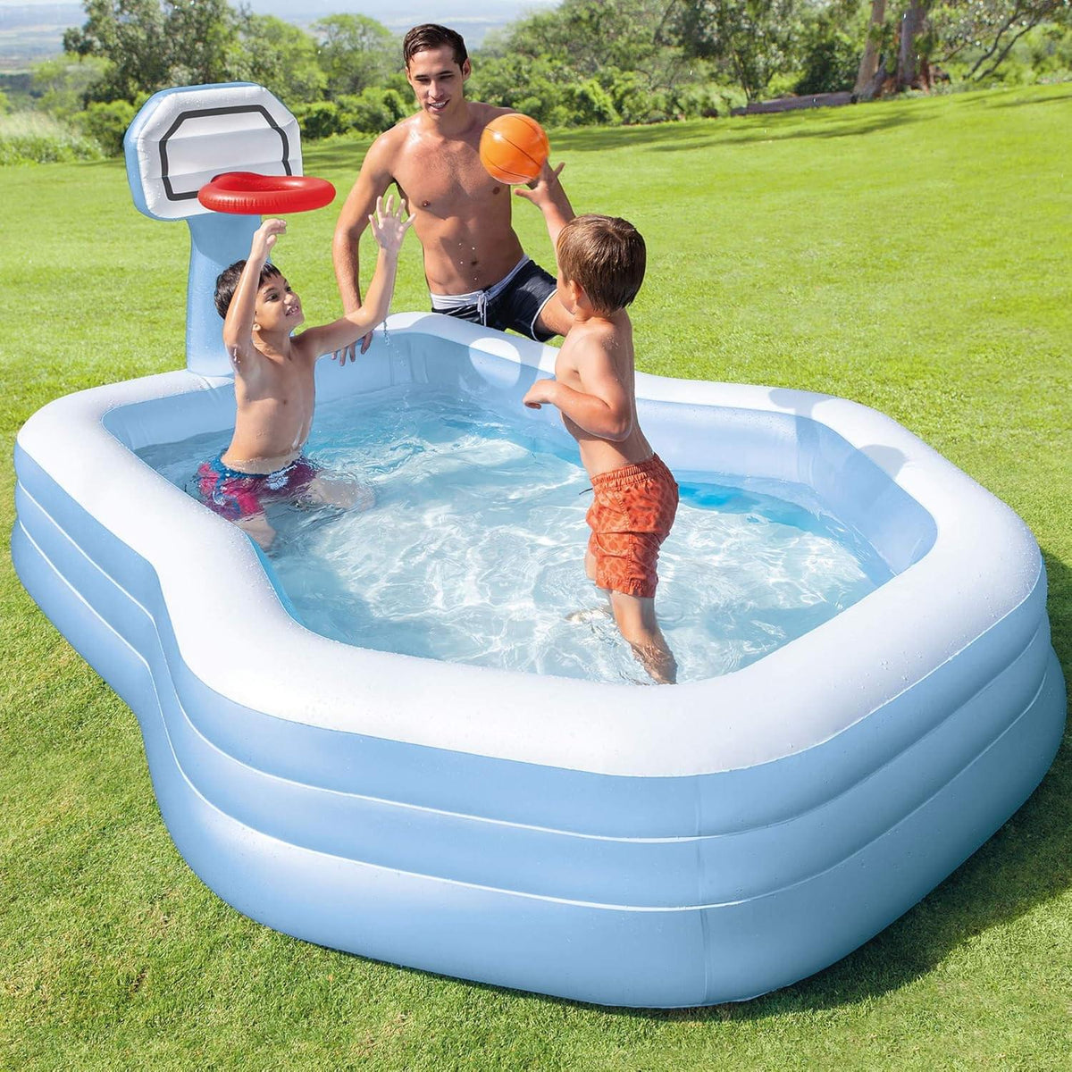 Intex Swim Center Shootin' Hoops Family Pool (2.57mx1.88mx1.35m)
