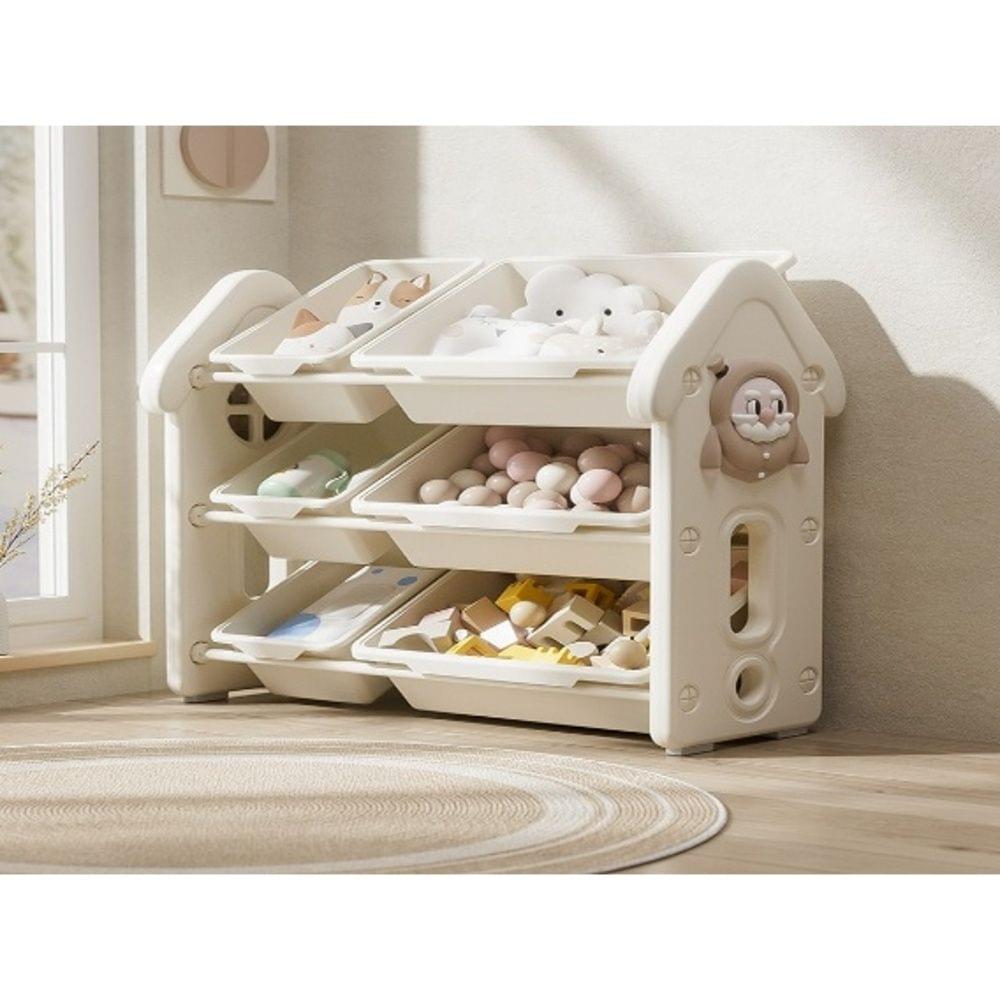 Infinity Kids - Little House Bird Grandpa 3-Tier Toy Storage Rack - 73 x 33 x 64 cm