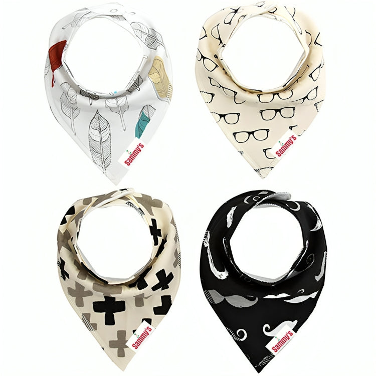 Eazy kids Bandana Bibs Organic Cotton - Set of 4