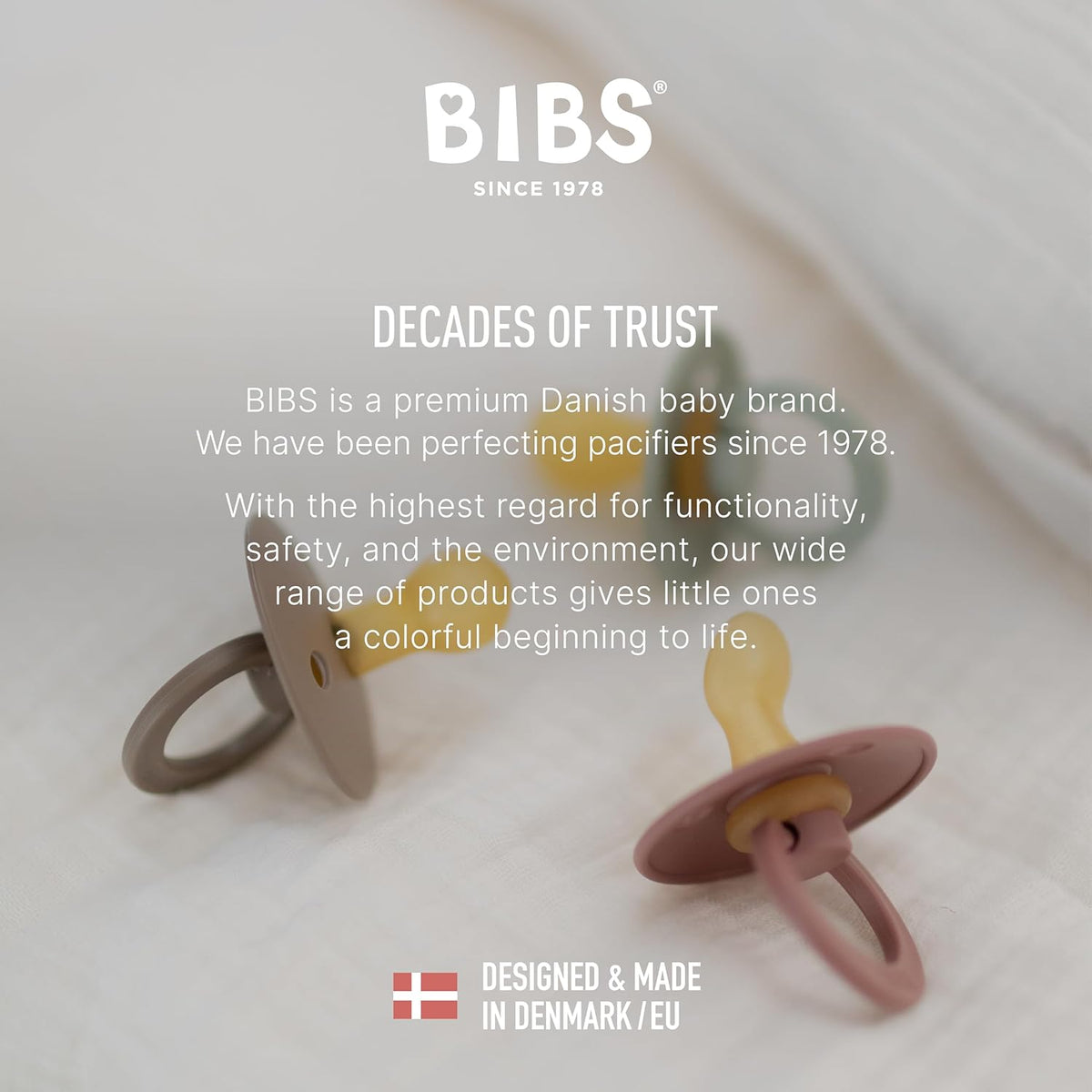 Bibs Pacifier Studio Colour Noor Latex Size 1 (Ivory Gold) - Pack of 2