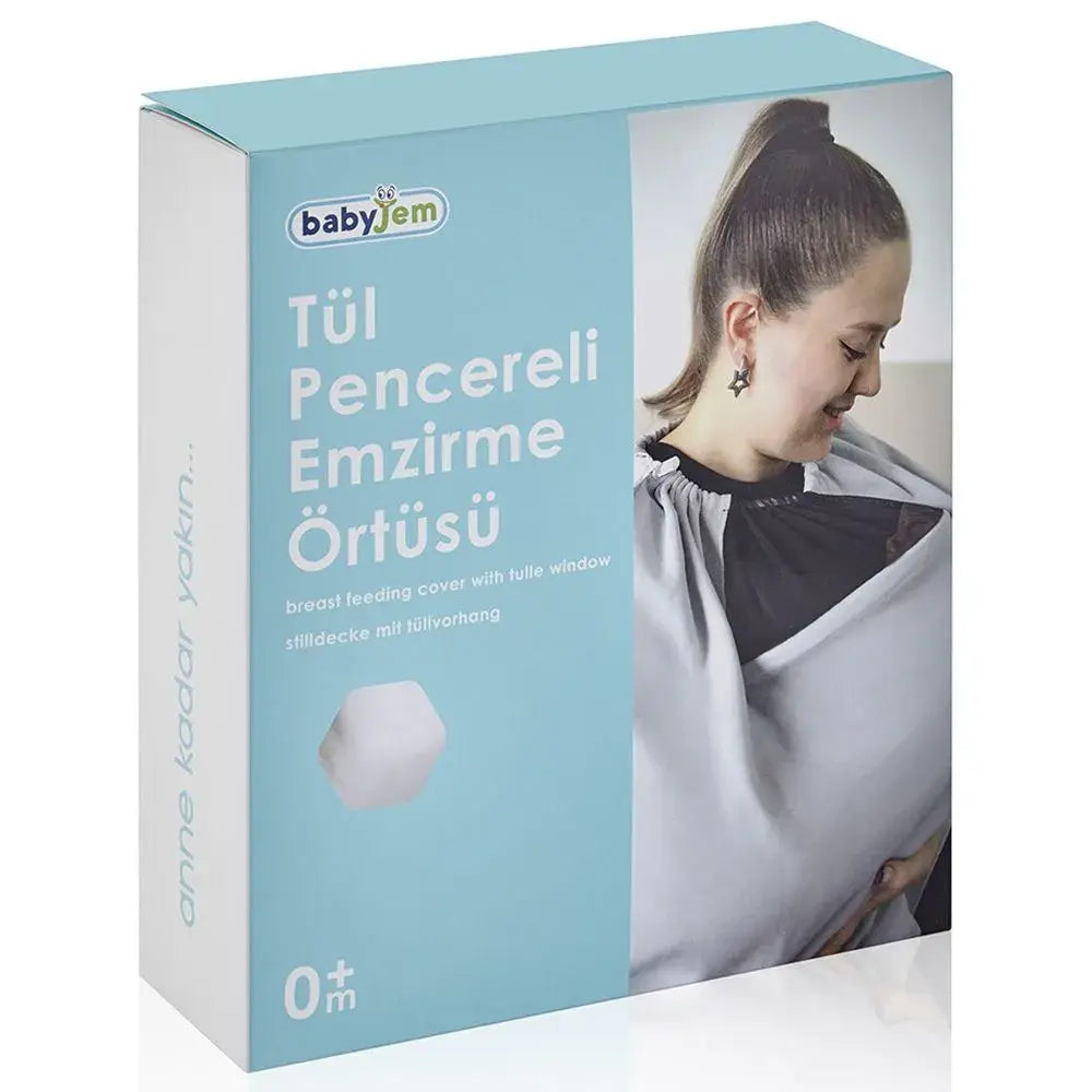 Babyjem Breast Feeding With Tulle Cover (Grey)