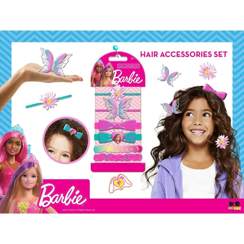 Barbie - Girls Hair Accessories Set - 6 Pieces