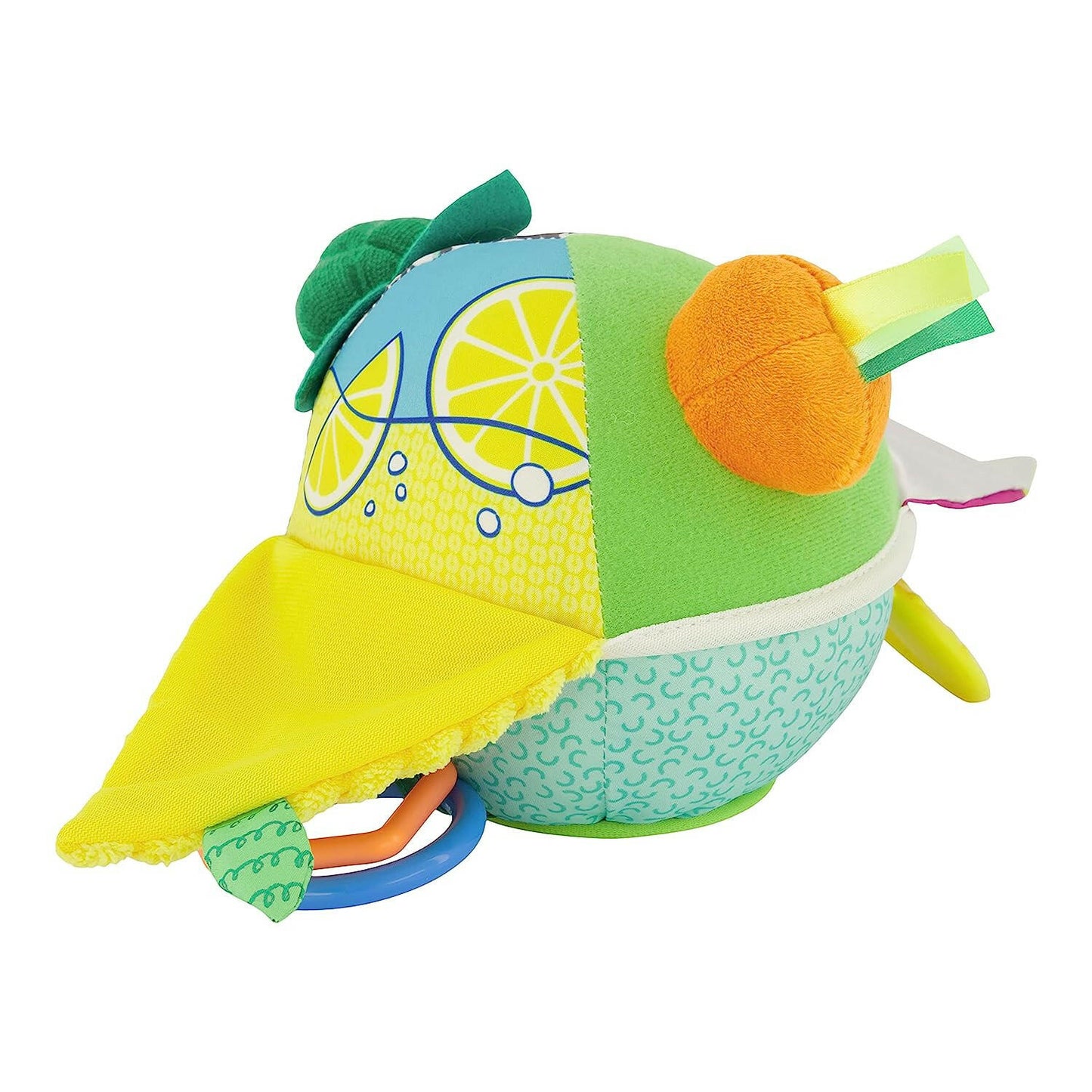 Infantino Busy Lil’ Sensory Ball - 9 Activities, Teether, Selfie Mirror, Rattle Sounds, Encourages Fine and Gross Motor Skill Development, for Babies 3M+.