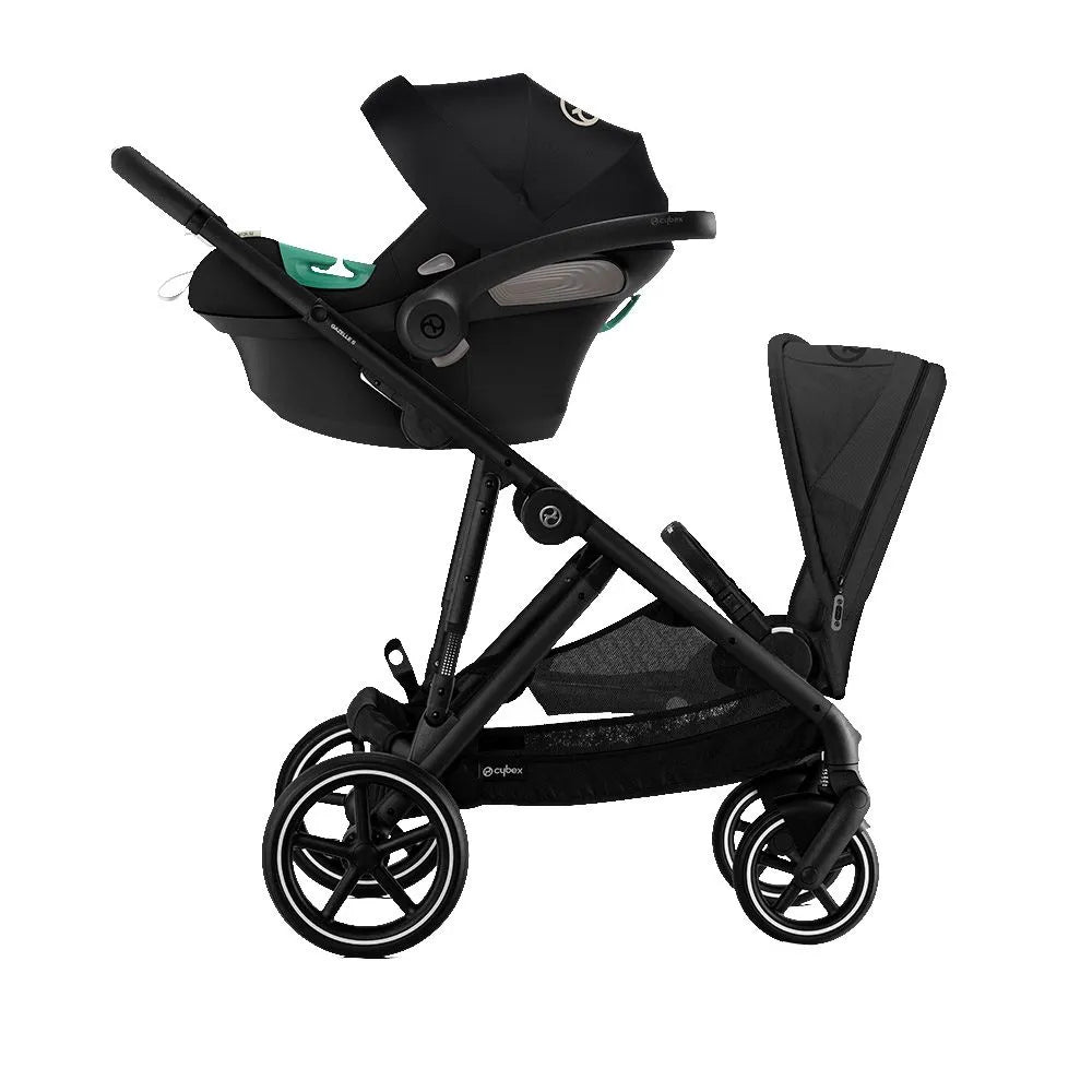 عربة الأطفال المزدوجة Cybex Gazelle S (أسود قمري)