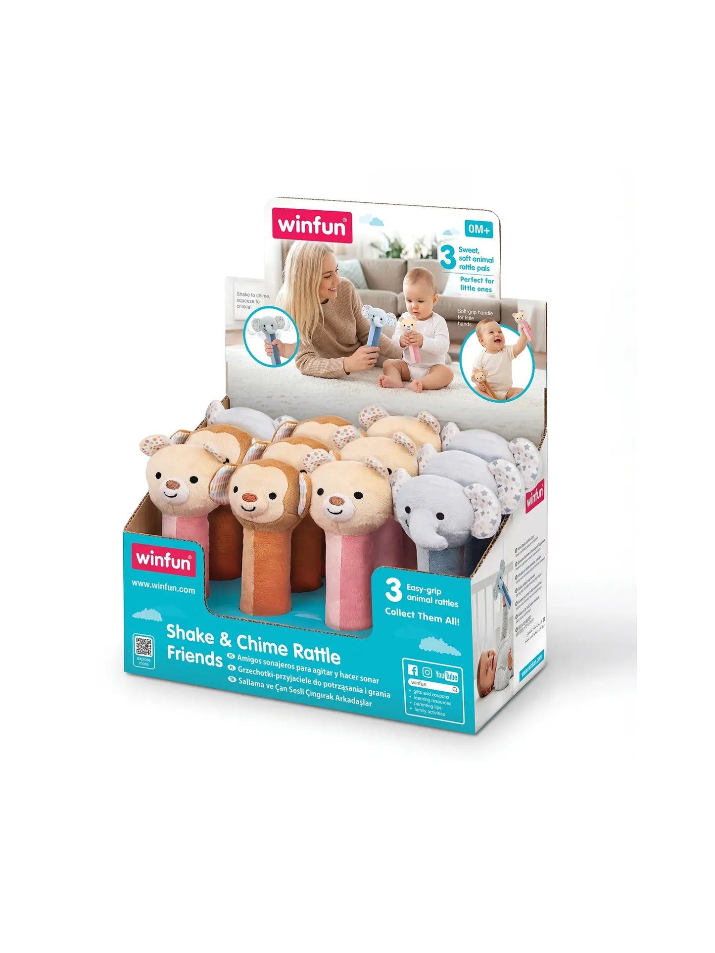Winfun Shake & Chime Rattle Friends For Babies.