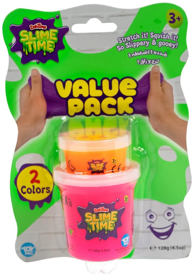 DohTime Slimetime Value Pk 1oz&3oz Slime Can