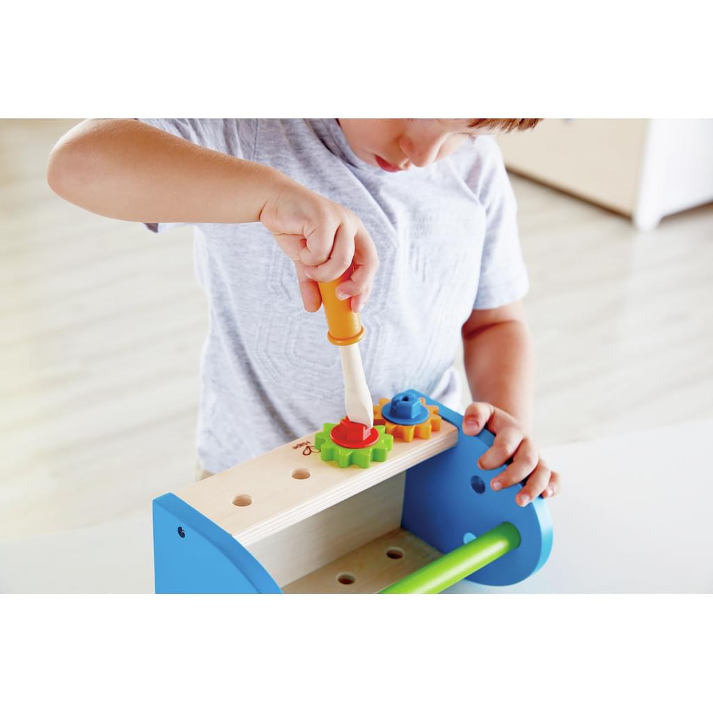 Hape Fix It Kid's Wooden Tool Box and Accessory Play Set