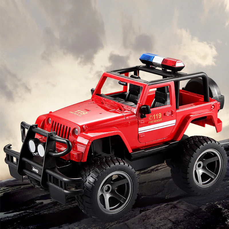 Sam Toys Double E 1:12 Jeep Remote Control Fire Rescuer (Red/Black)