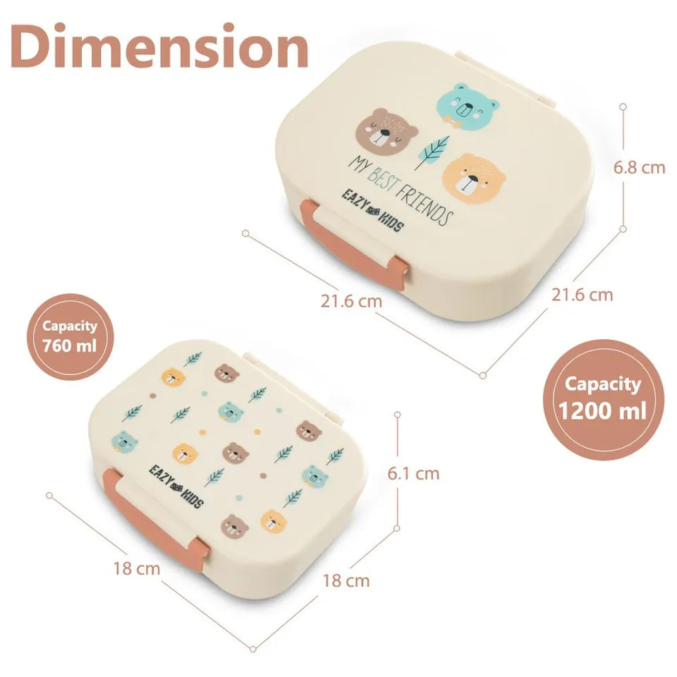 Eazy Kids Bento Lunch Boxes – Friends – 2 Pcs