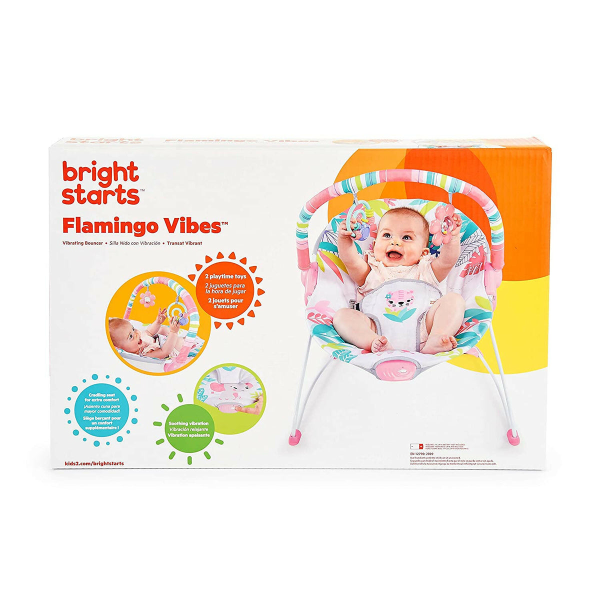 Bright Starts Flamingo Vibes Vibrating Bouncer Qatar Moms