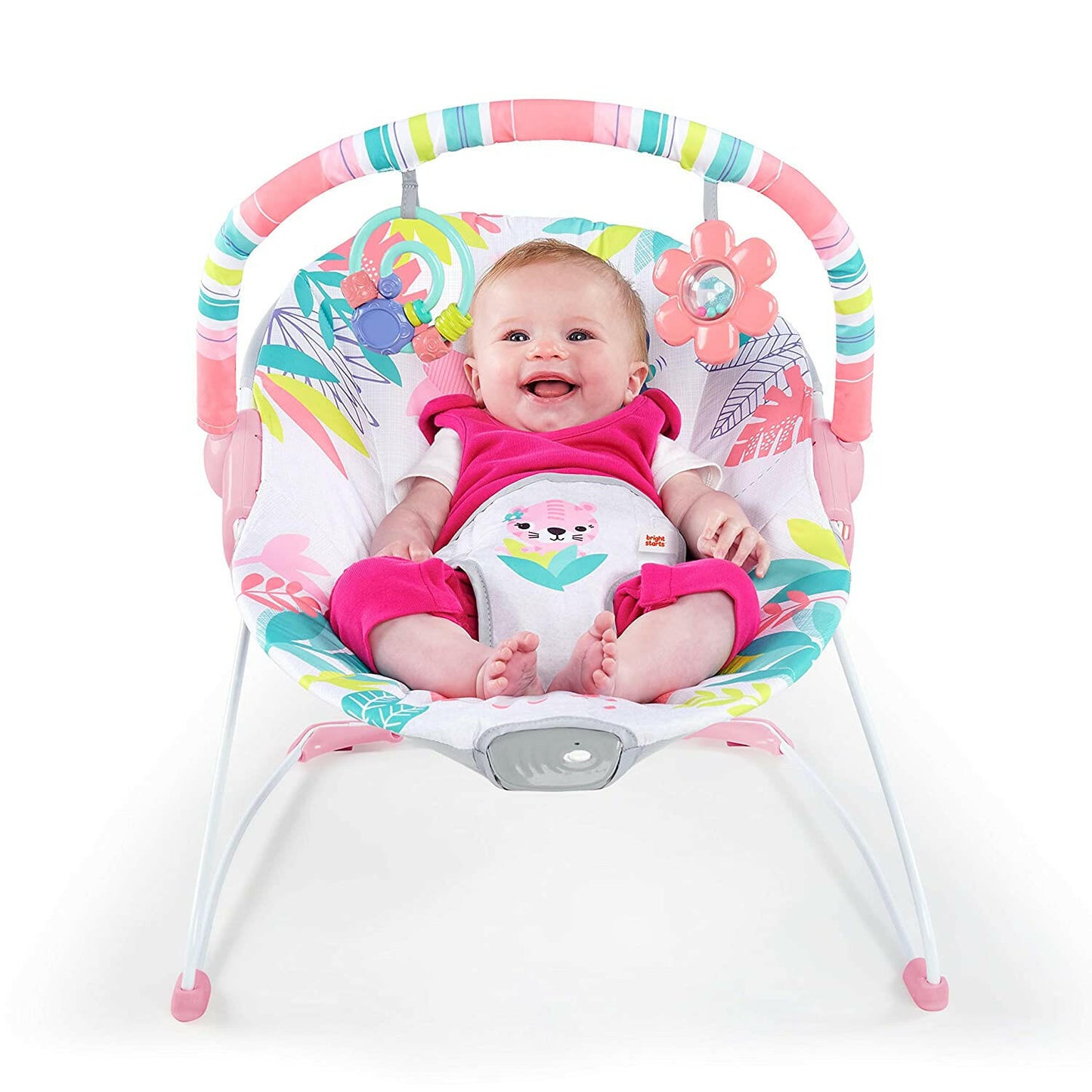 Bright Starts Flamingo Vibes Vibrating Bouncer.