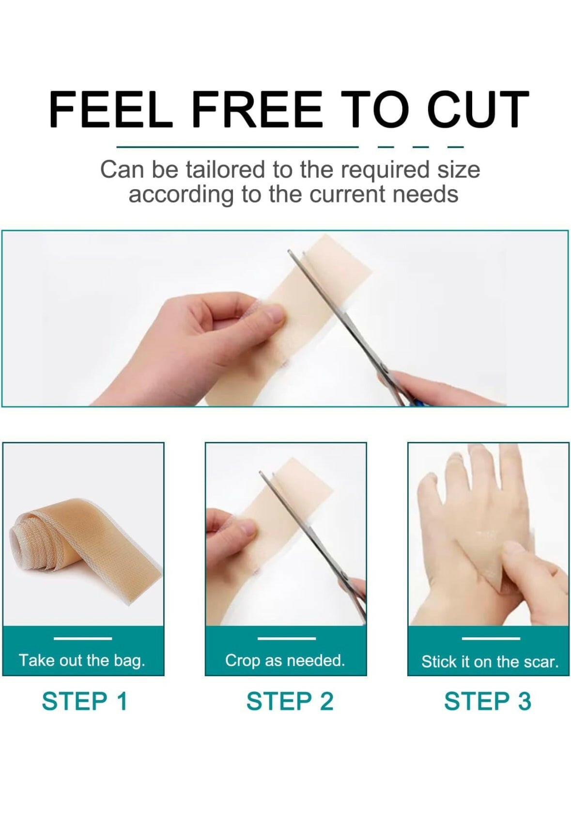 Silicone Scar Sheets (1.6” x 120” Roll-3M).