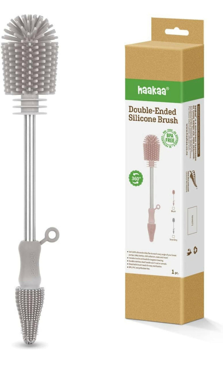 Double Ended Silicone Bottle Brush – Haakaa Middle East