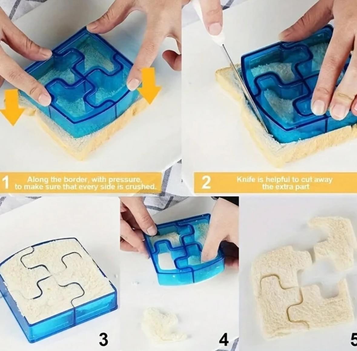 Cartoon Sandwich Cutter & Sealer (4 Pcs)