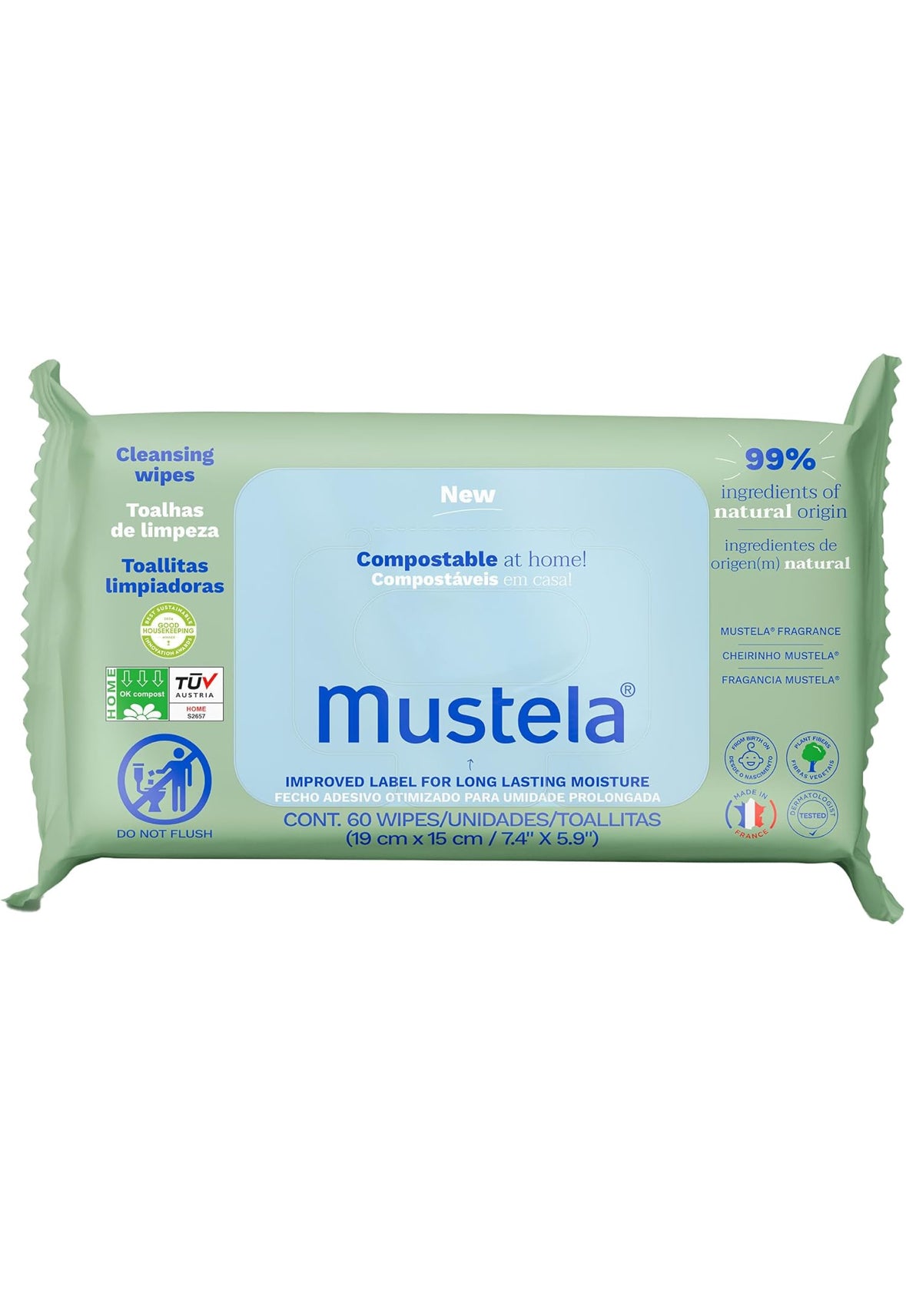 Mustela Cleansing Wipes (60pcs)