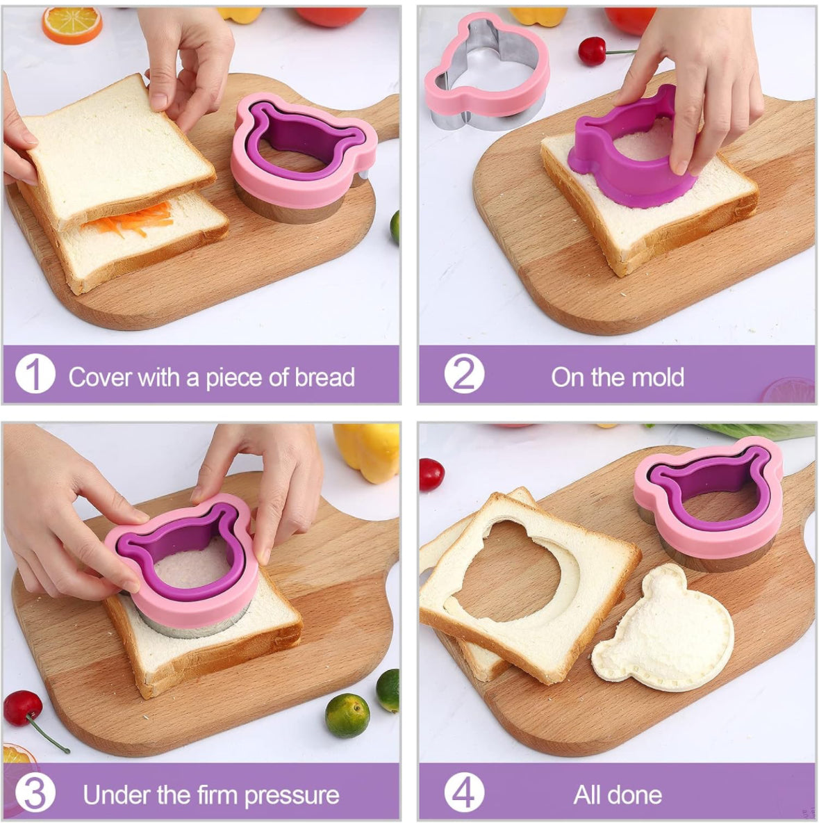 Sandwich Cutter and Sealer Set,4pcs