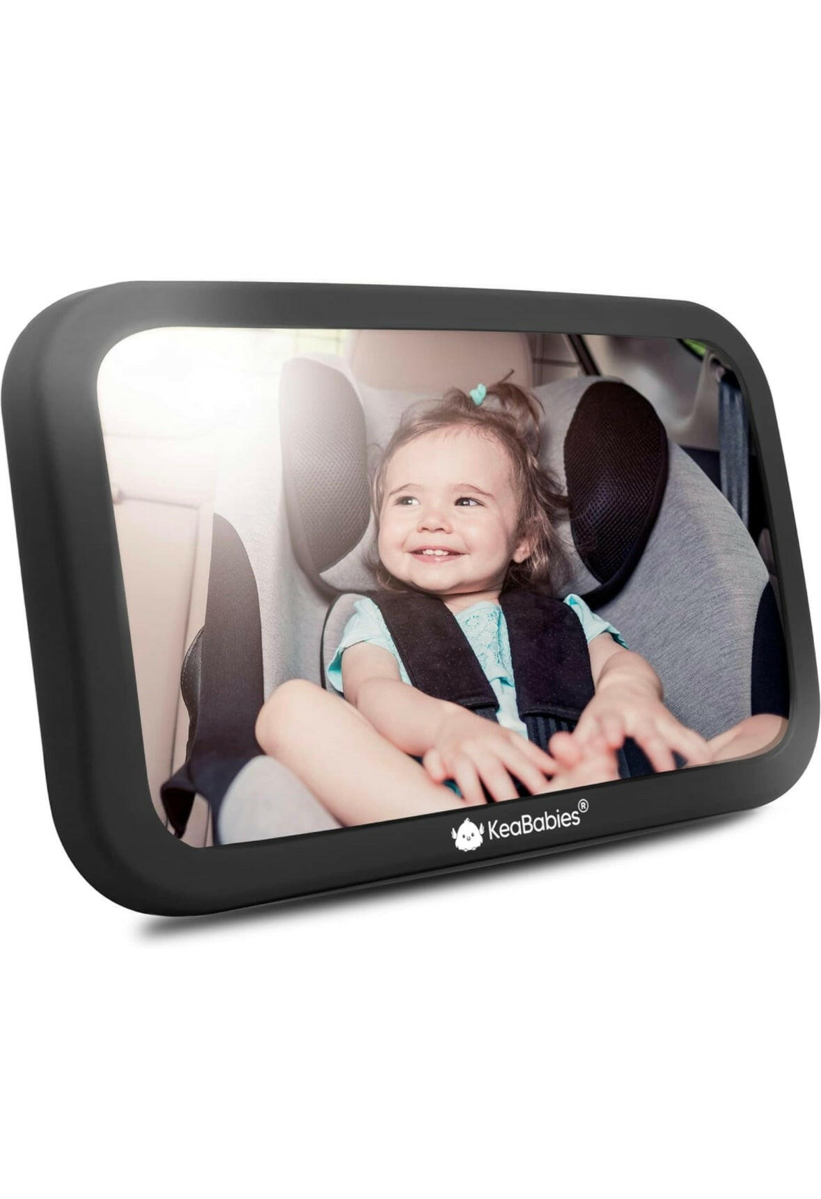 Large Shatterproof Baby Car Mirror - Safety Baby Car Seat Mirror.