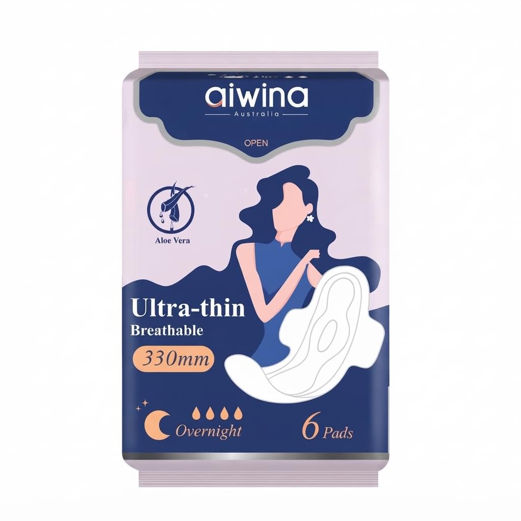 Aiwina Super Soft Overnight Pads (6pcs).