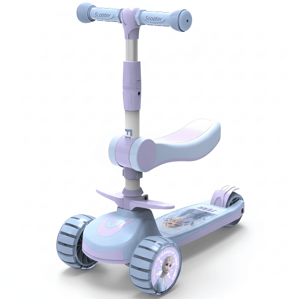 Megos Frozen Foldable Twist Scooter 2 In 1
