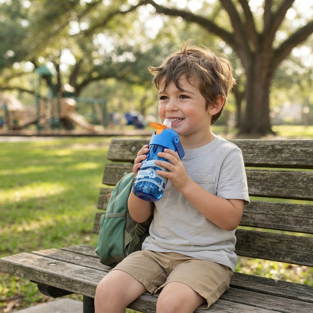 Zoku Kids Flip Straw Bottle (400ml)