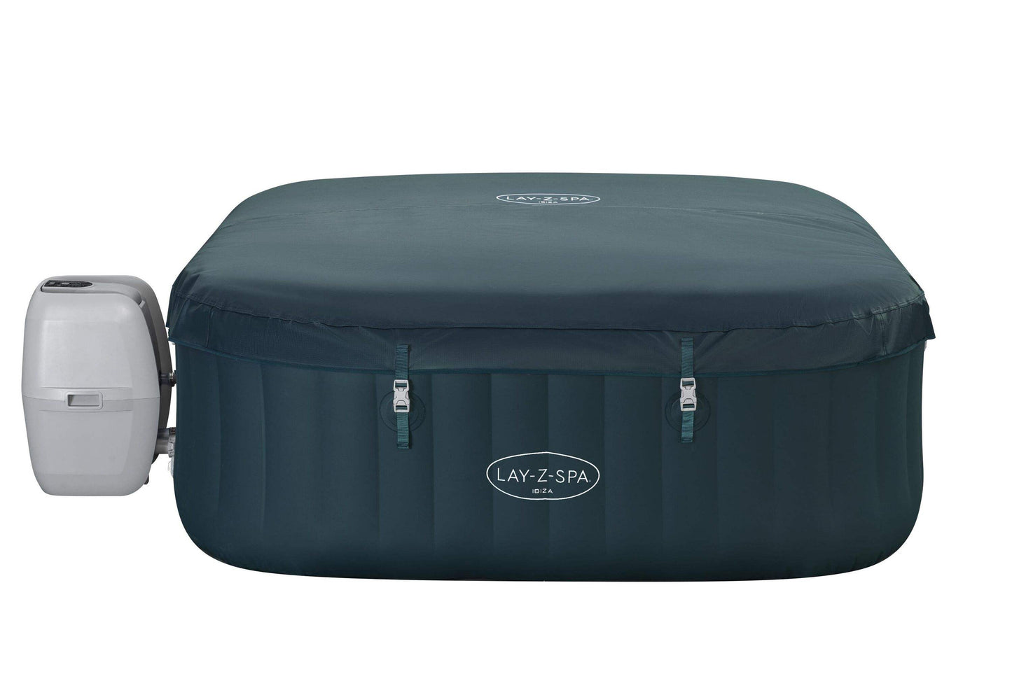 Bestway Lay-Z Spa Ibiza EnergySense AirJet 6 Dark Green Square (71" x 71" x 26"/1.80m x 1.80m x 66 Cm)