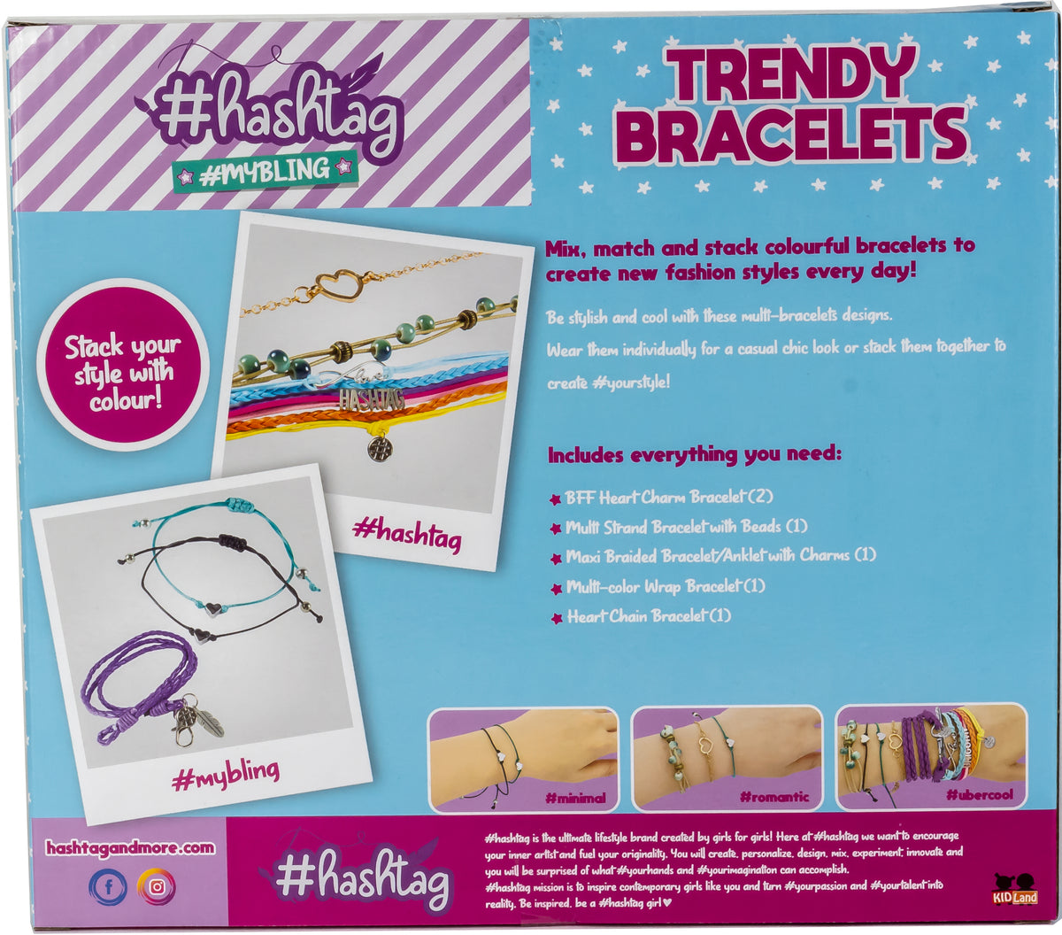 Hashtag - My Bling Trendy Bracelets - 6 Pieces