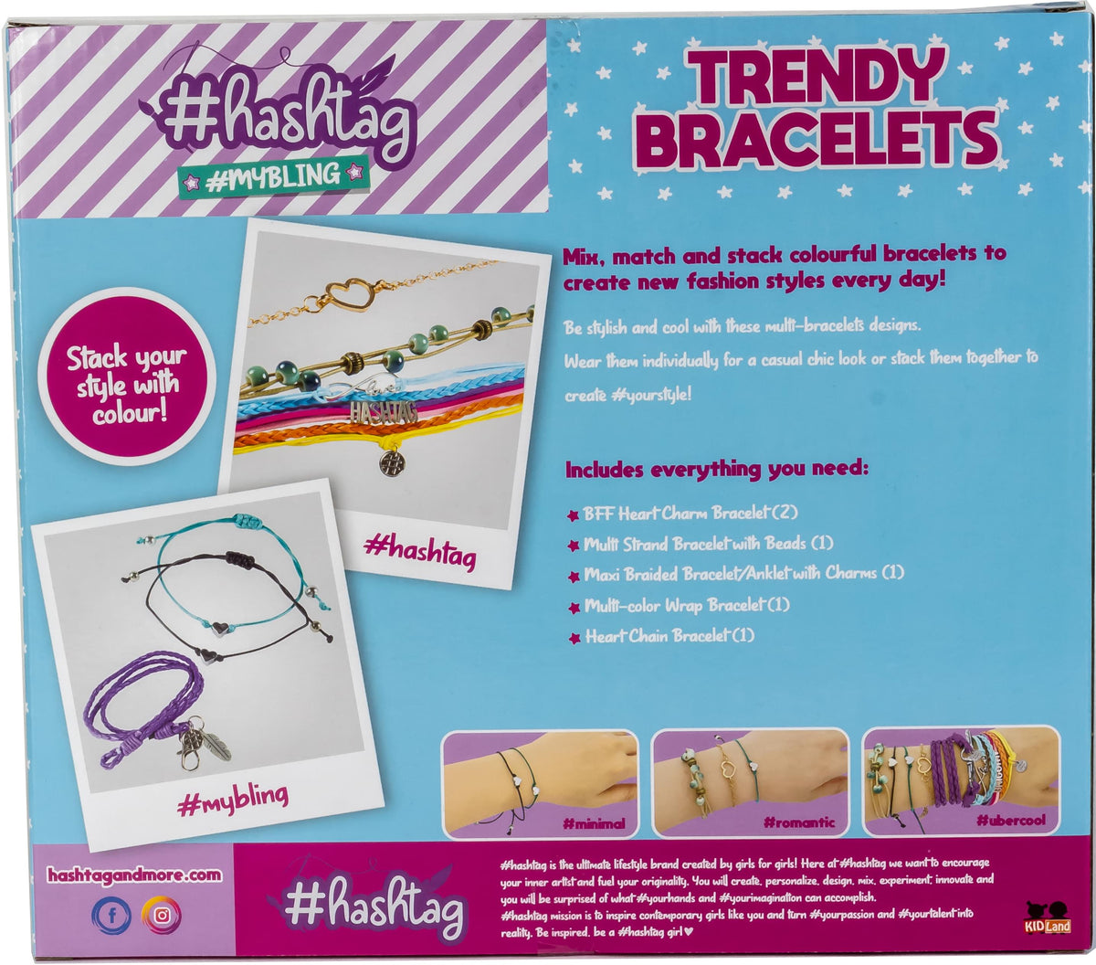 Hashtag - My Bling Trendy Bracelets - 6 Pieces