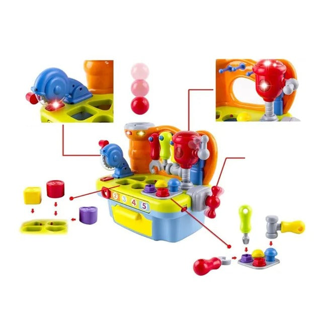 Hola 9-In-1 Multifunctional Workbench Early Learning Toy