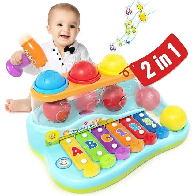 Hola Pop N Play Music Center 3-In-1 Montessori Toy