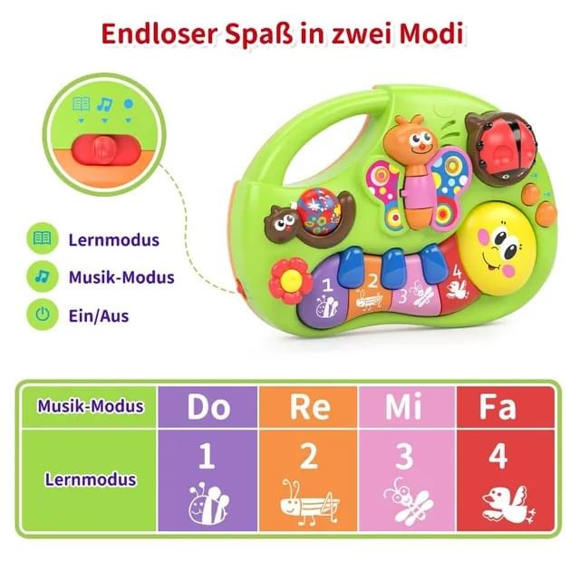 Hola Smile Face Fun Keyboard Interactive Baby Piano