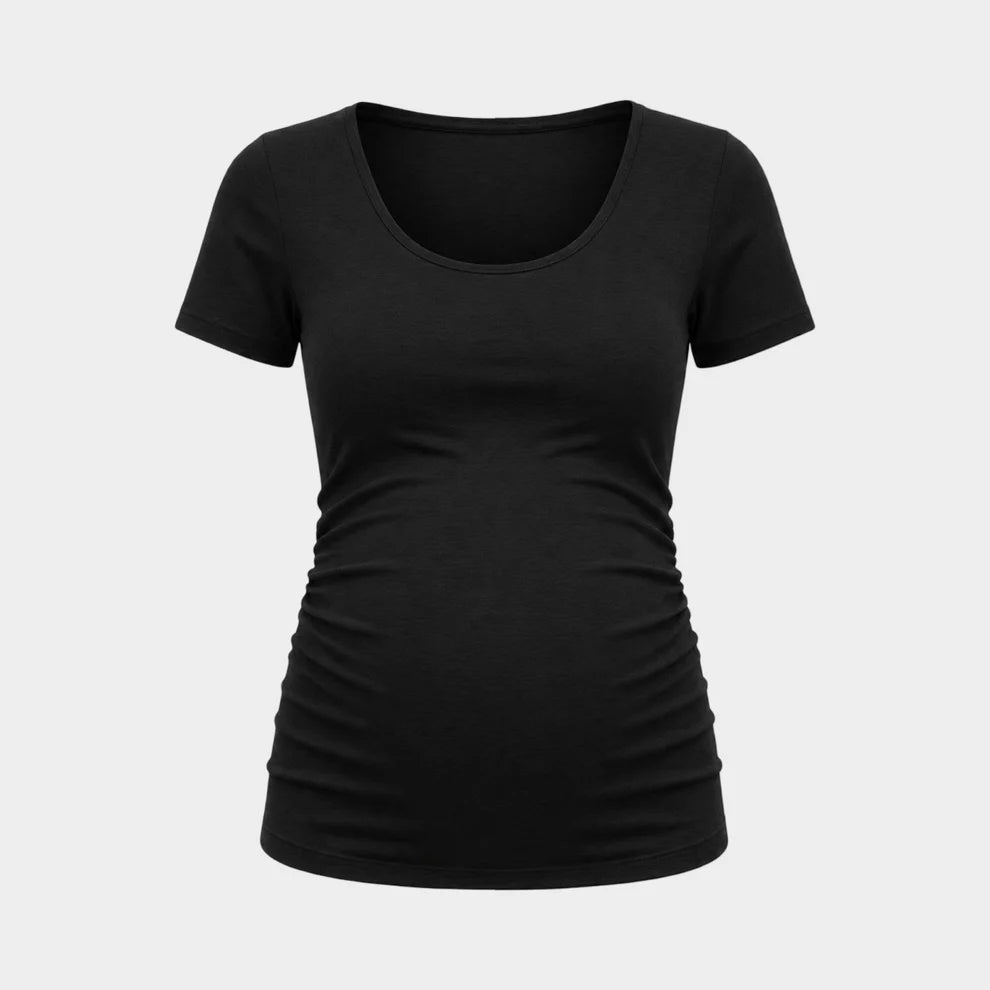 Become a Mom Tube Tee (Black, Small)