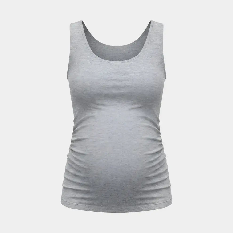 Become a Mom Tank Top (Grey)