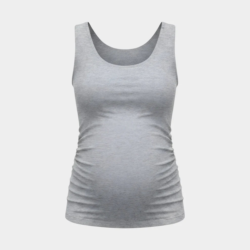 Become a Mom Tank Top (Grey, Large)