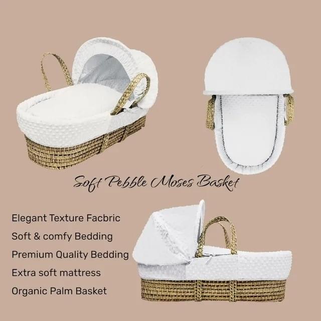 Kinder Valley Soft Bubble Moses Basket with Folding Stand