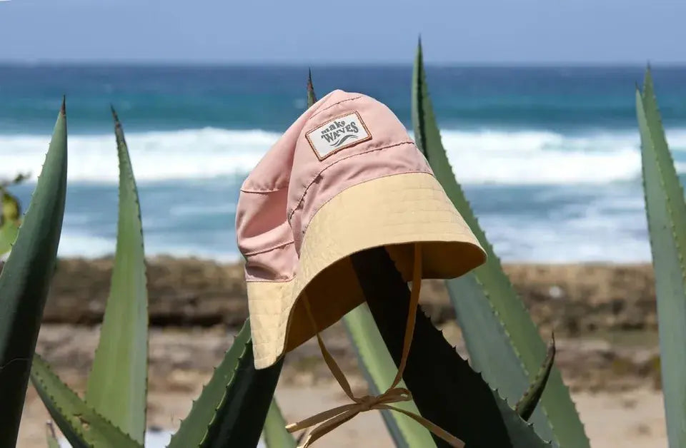 Lassig SPF 80 Sun Protection Fishing Hat (Vanilla/Peach)