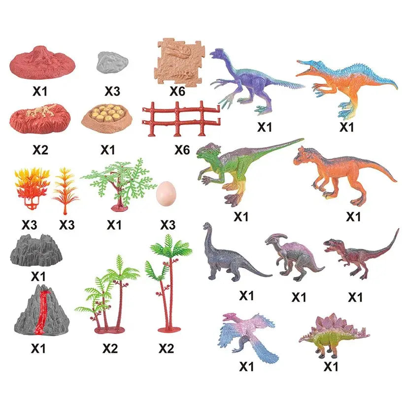 Little Story Simulated Dinosaur With IC Vocalization Toy (Included 2Pcs*AG3 Batteries)
