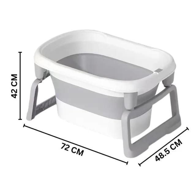 Little Angel Baby Bath Tub With Step Stool – Grey